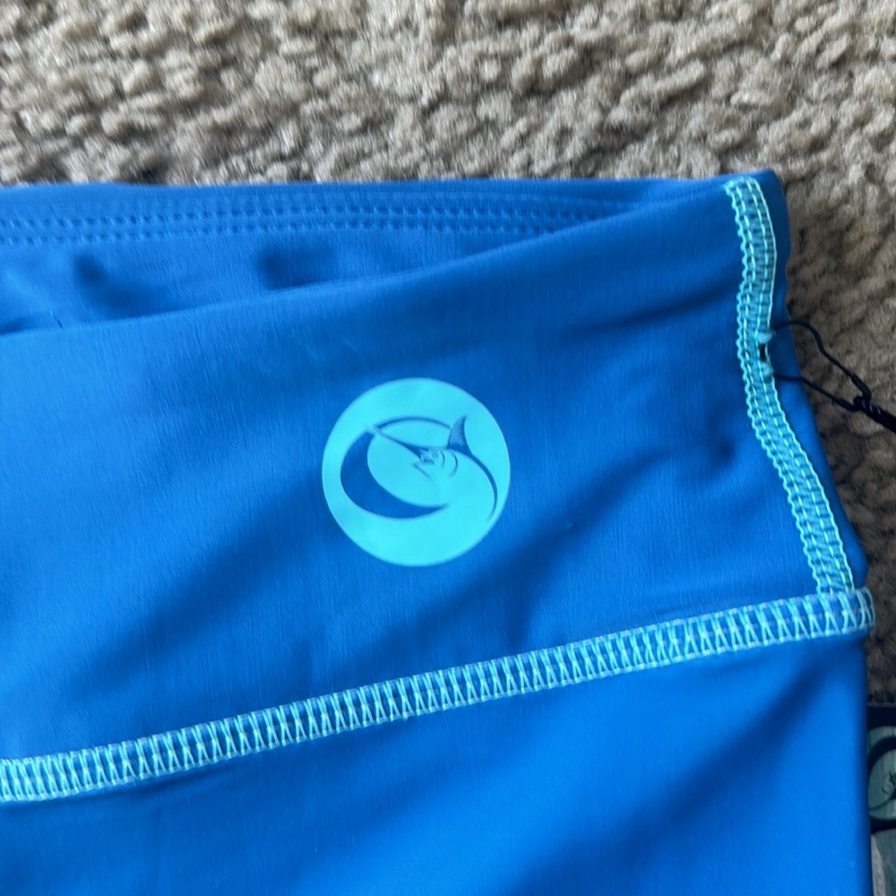 NEW!! Wave Life Blue Marlin Active Leggings - Picture 8 of 13
